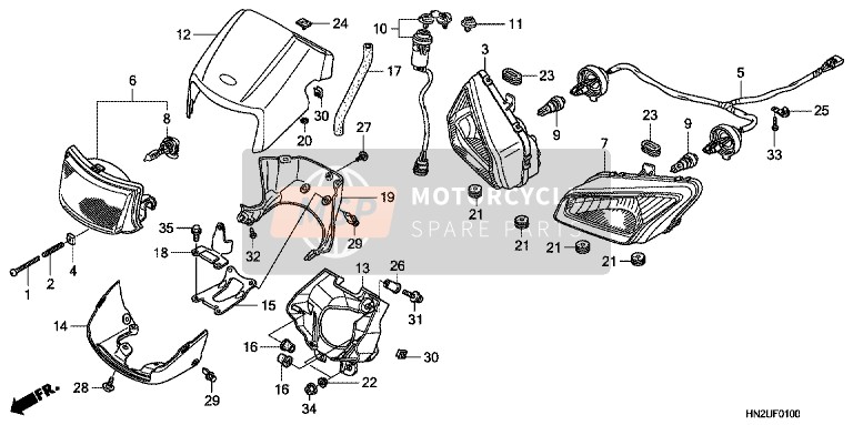 Honda SH125D 2017 Luchtfilter voor een 2017 Honda SH125D